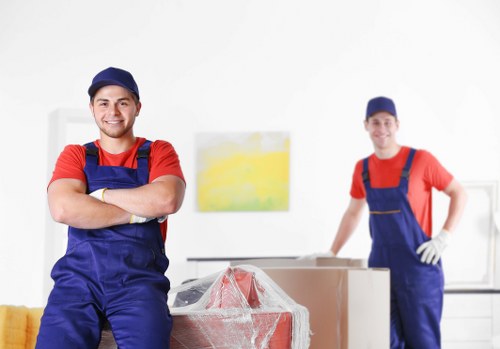 Packing and moving boxes during a Westealing Removals service