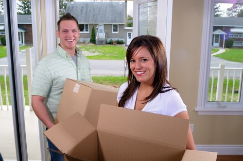 Local home moving team preparing a residential move in Westealing