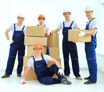 Commercial moving team planning a business relocation in Westealing