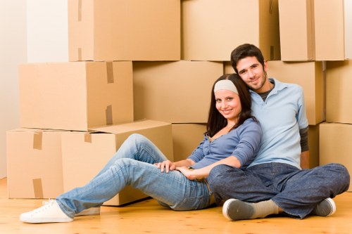Prepared boxes and home items ready for a local Westealing removal service