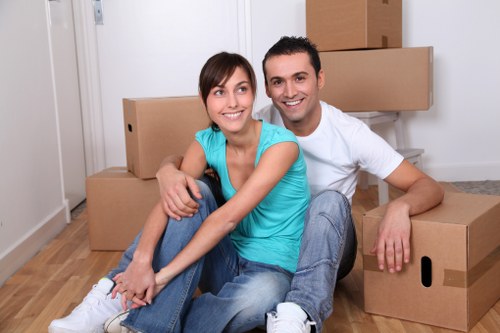 Organized loading process for a professional house move