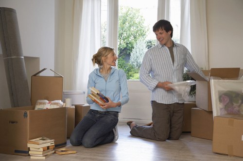 Careful handling of household items by a local moving team