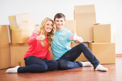 Careful handling of furniture and boxes during a removal