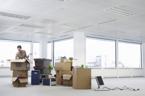 Careful handling of furniture by a removals team