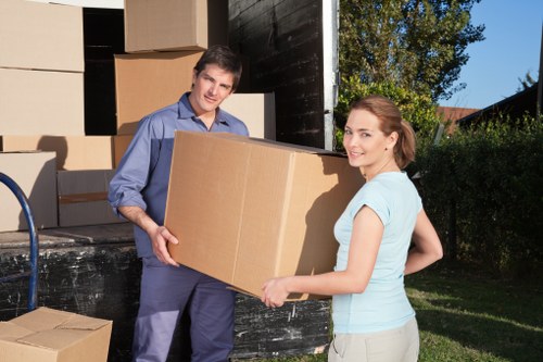 Moving team handling a flat or terrace house removal in Westealing